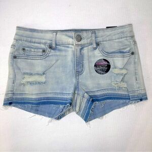Aeropostale | NWT Jean Shorts Light Wash SHORTY Raw Hem & Distressing | Size 4
